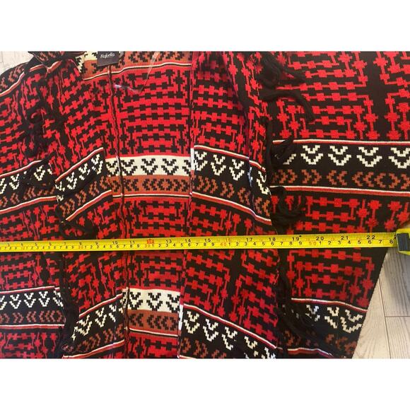 Rafaella Women’s Southwestern Print Fringe Cardigan Duster Size M - Picture 5 of 8